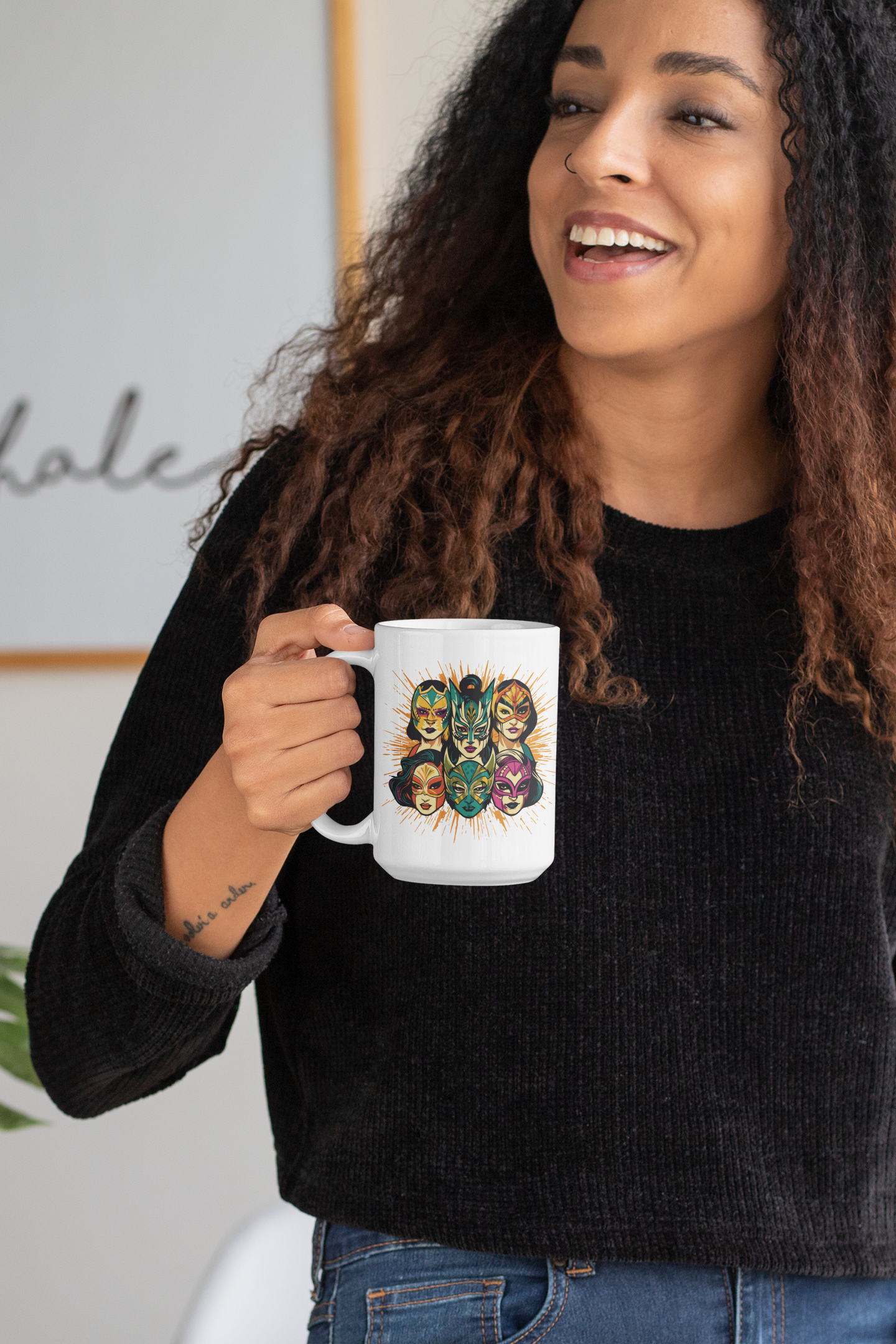 Women of Lucha Libre Large 15 oz. mug