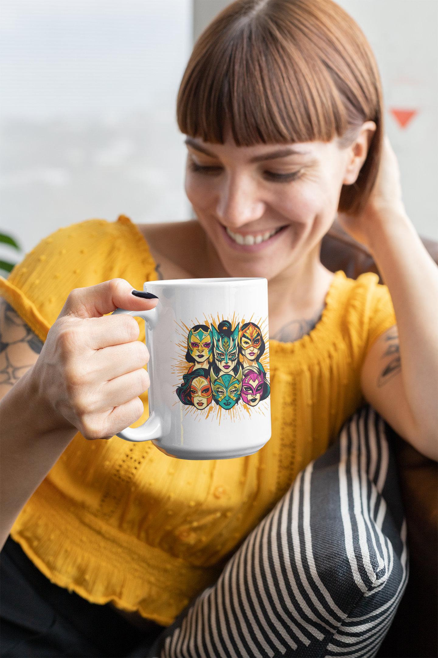 Women of Lucha Libre Large 15 oz. mug