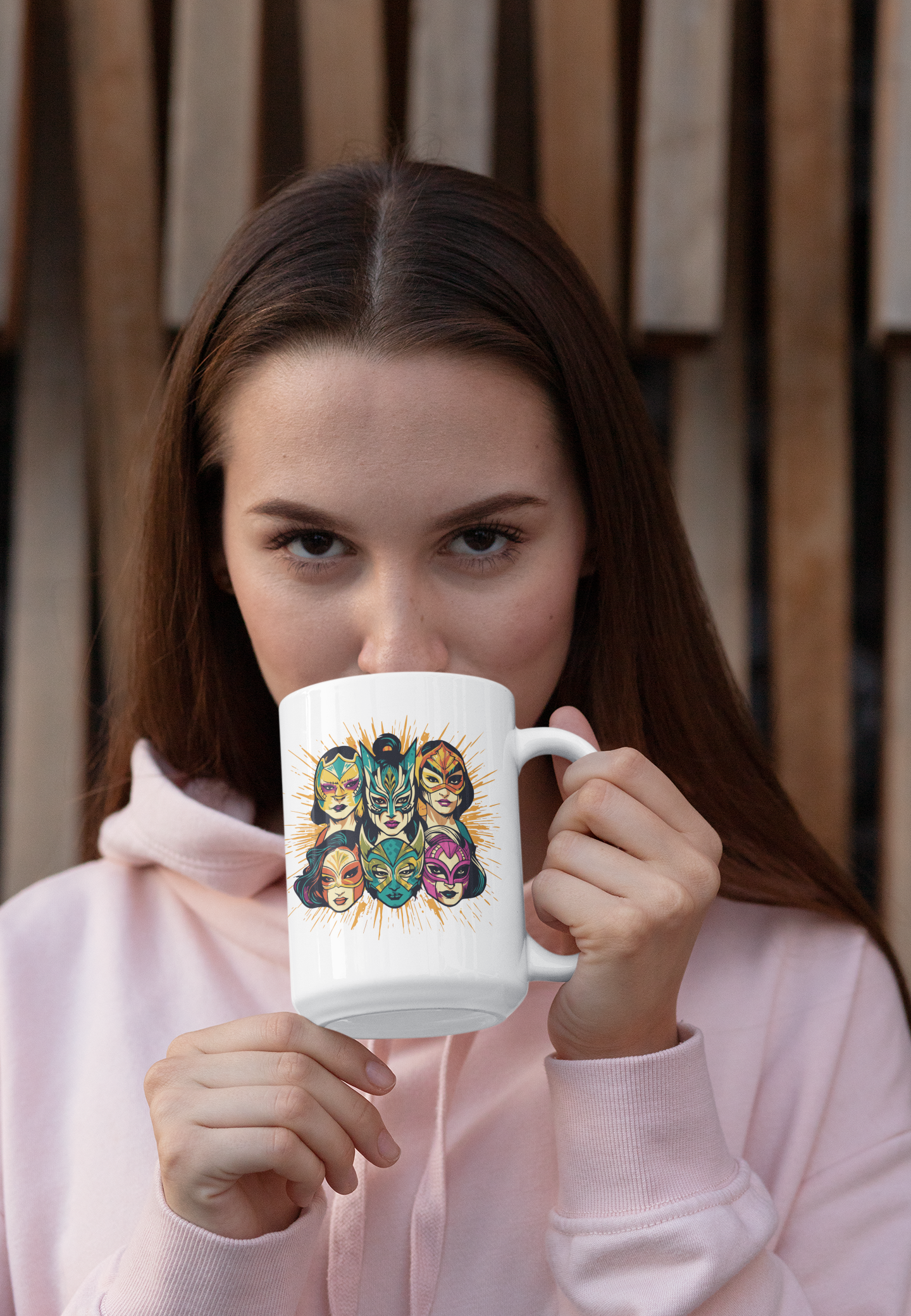 Women of Lucha Libre Large 15 oz. mug