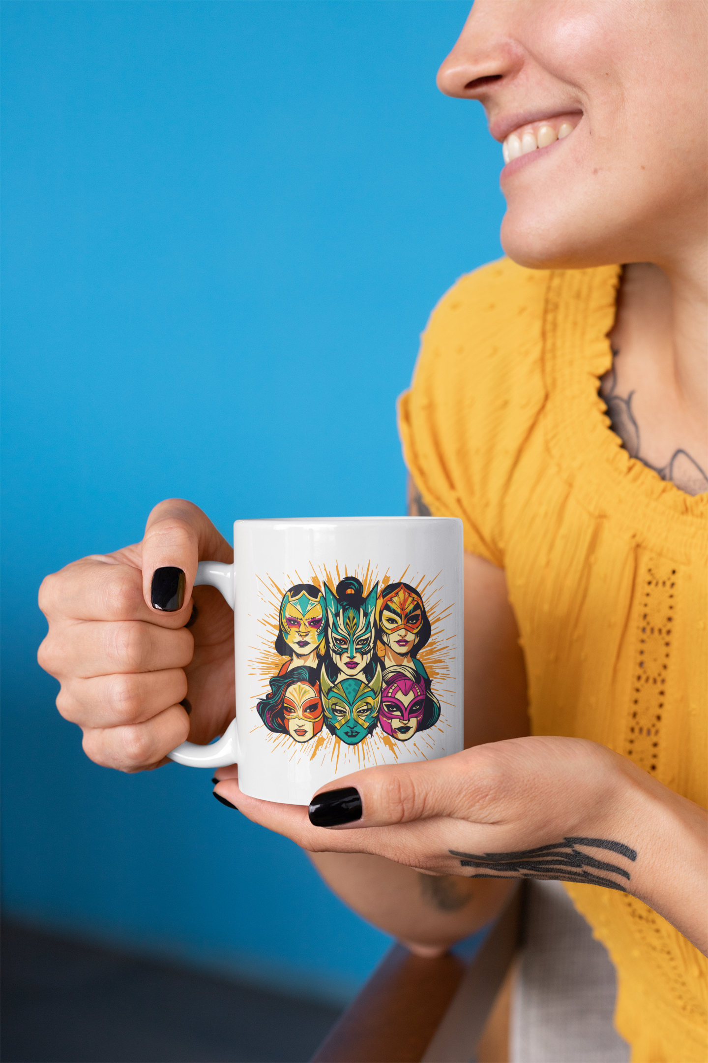 Women of Lucha Libre, 11 oz mug