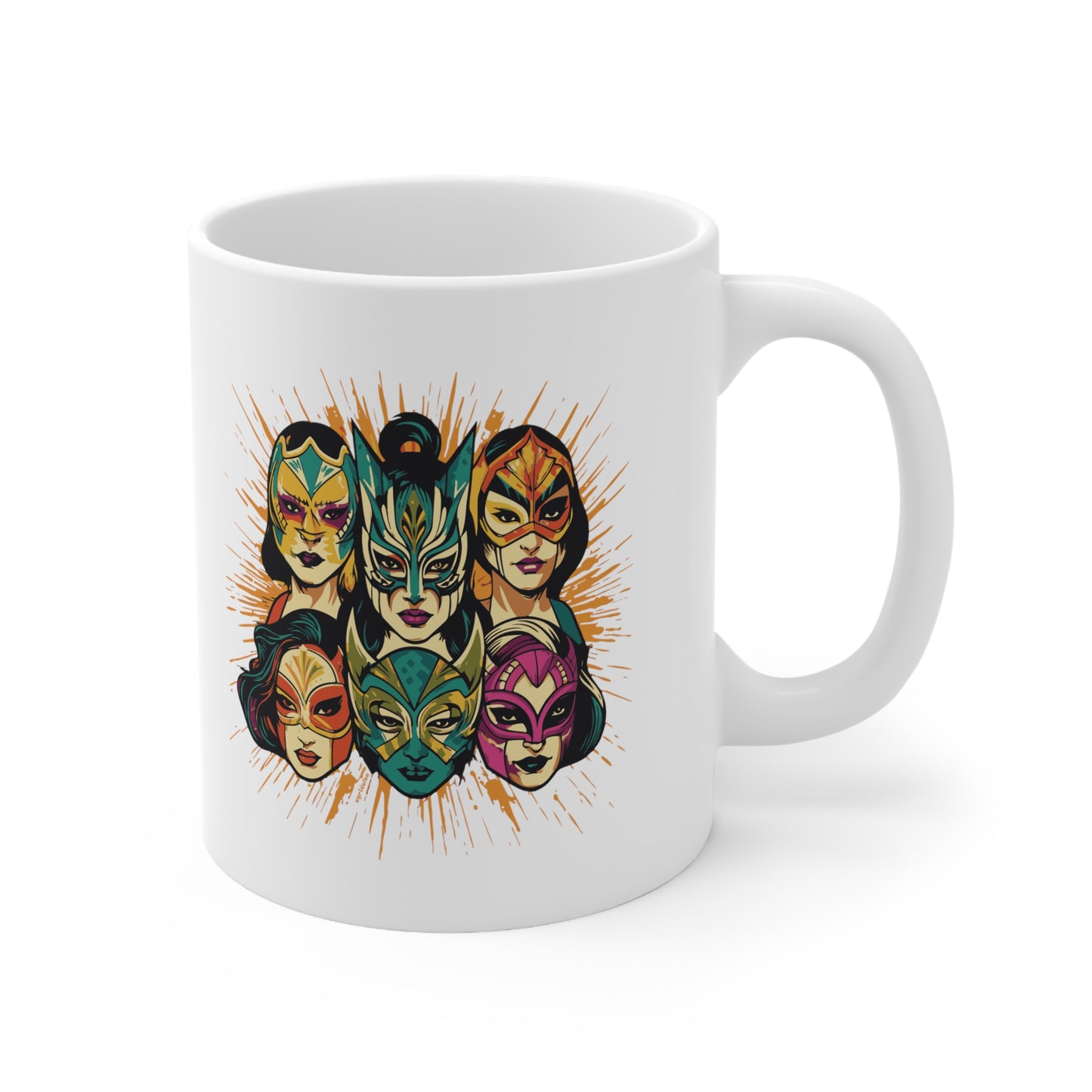 Women of Lucha Libre, 11 oz mug